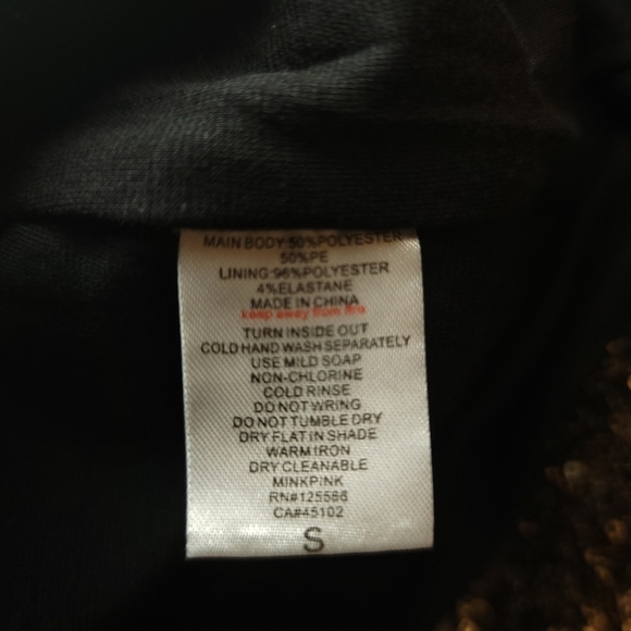 MINKPINK Firework Sequin Minidress in Gold Size S - Picture 2 of 4